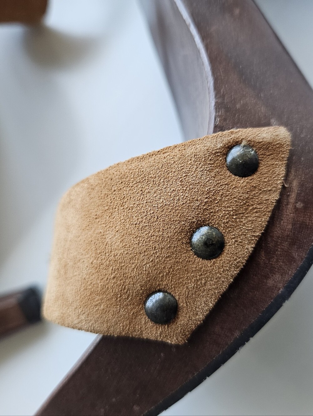 DVF Suede Caramel Wooden High Heel Ankle Strap Sandals - Picture 11 of 14